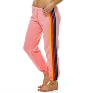 Aviator Nation Aviator Nation 5 Stripe Sweatpant in Blush